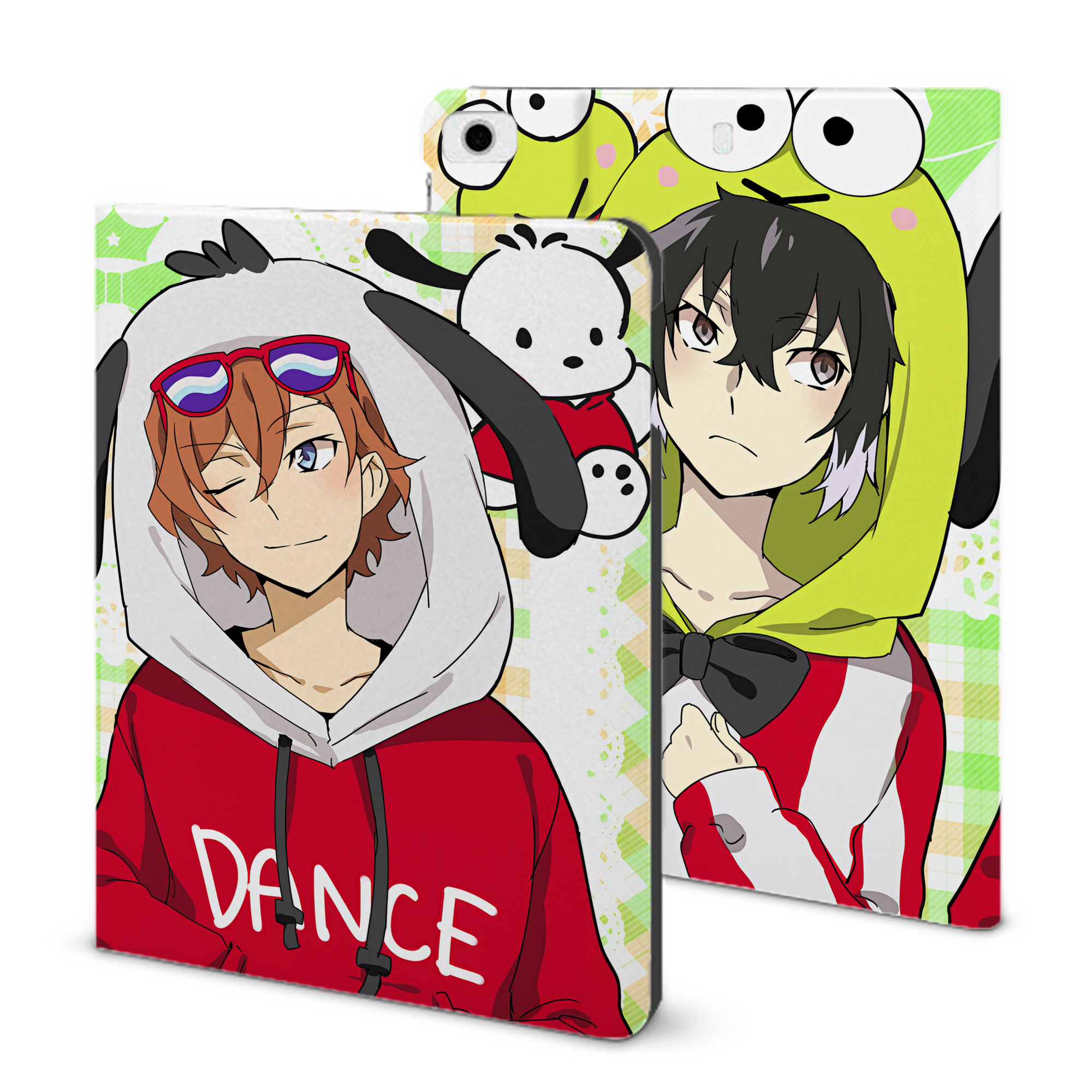 （画像用） 文豪ストレイドッグス Bungo Stray Dogs IPad ケース ブック型 PUレザー TPU 耐衝撃 軽量 薄型 ペン収納なし 全面保護 IPad 各モデル対応